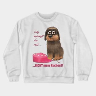 Hund mit Kuchen Crewneck Sweatshirt